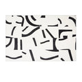 Axyaa Plush Black White Lines Carpet: Modern Luxury Room Decor Rug