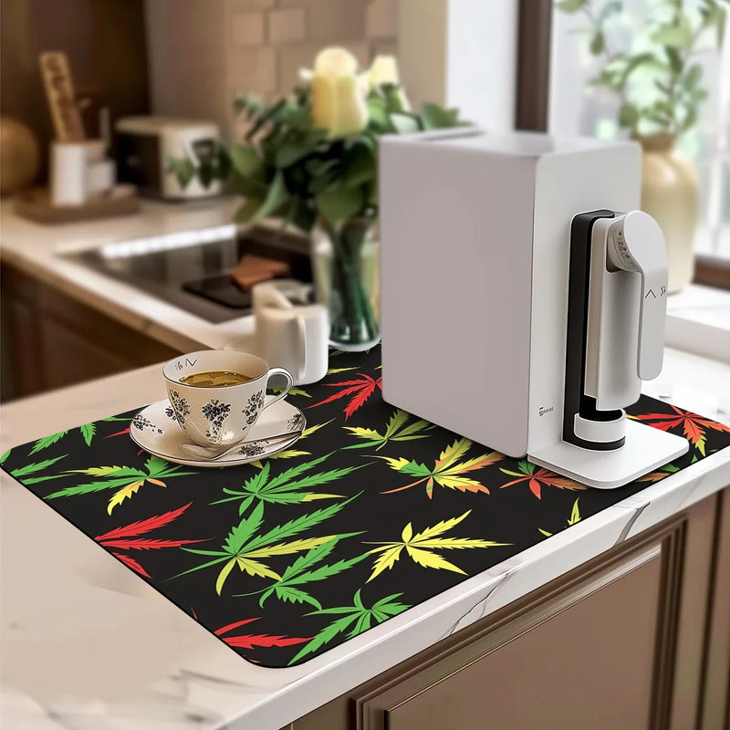 Axyaa Diatom Kitchen Drain Pads: Absorbent, Simple, Branded Bowls & Tableware Mat