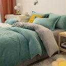 Axyaa Winter Warm Flannel Duvet Cover - Double King Queen Twin Bedding Comforter Case
