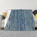 Axyaa Fluffy Shaggy Polar Throw Blanket - Warm & Cozy West African Textile Pattern