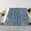 Axyaa Fluffy Shaggy Polar Throw Blanket - Warm & Cozy West African Textile Pattern