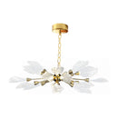 Axyaa Leaf Pendant Lights: Post Modern Style Electroplated Chandelier for Bedroom, Living Room, Restaurant