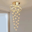 Axyaa Luxury Crystal Chandelier, Bedroom Ceiling Light, Living Room Pendant Lamp