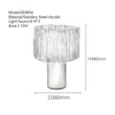 Axyaa Acrylic Wave LED Table Lamp: Modern Luxury Night Light for Bedroom