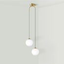 Axyaa Gold Glass LED Pendant Chandelier for Modern Nordic Decor