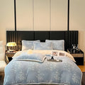 Axyaa High-End Jacquard Milk Fleece Winter 4-Piece Bed Set