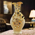 Axyaa Ceramic Dining Table Set with Vase and Flower Arrangement
