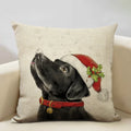Axyaa Cute Cat Dog Christmas Party Pillow Cover 45x45cm