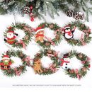 Axyaa Mini Christmas Wreath Ornament Set for Festive Decor