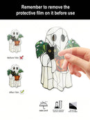 Axyaa Halloween Ghost Cat & Pumpkin Hanging Decor for Home & Garden
