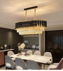Axyaa Modern Crystal Ceiling Chandelier LED Indoor Lighting for Living & Dining Room