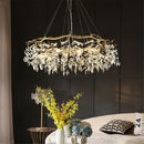 Axyaa Crystal Sky Chandelier: Elegant Ceiling Lighting for Hotel, Bedroom, Restaurant, Bar Counter