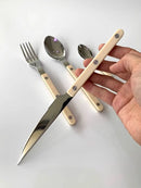 Axya Stainless Steel French Cutlery Set - 4Pc Western Steak Dinnerware, Kitchen Essentials