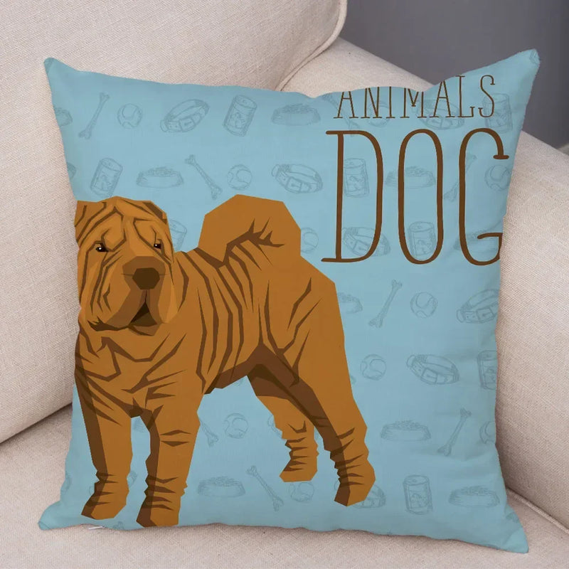 Axyaa Cartoon Dog Pet Animal Pillowcase
