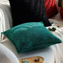 Axyaa Red & Green Decorative Cushion Cover for Living Room Sofa: Zipper Throw Pillow Case
