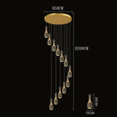 Axyaa Crystal Chandelier Stair Pendant Lamp - Modern Living Room Interior Lighting