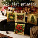 Axyaa Christmas Printed Pillow Covers for Sofa, Bedroom, and Car