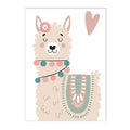 Axyaa Rainbow Alpaca Cactus Heart Wall Art Prints for Kids Room