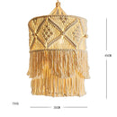 Macrame Light Shade Chandelier by Axyaa - Boho Cotton Rope Chic Decor