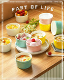 Axyaa Air Fryer Ceramic Baking Bowl for Steamed Egg Soup and Pudding