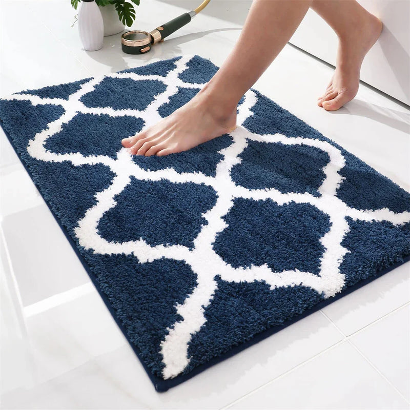 Axyaa Plush Bathroom Rugs Non Slip Absorbent Bath Mats, Machine Washable Carpet