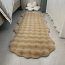 Axyaa Bubble Velvet Rabbit Fur Sofa Cushion Plush Chair Pad Bedroom Rug