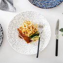 Axyaa Stone Pattern Steak Plate - High-End Ceramic Creative Dessert & Flat Plate for Fine Dining