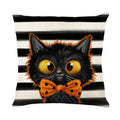 Axyaa Halloween Pumpkin Print Pillow Cover 45x45 - Festive Home Decor & Holiday Gift