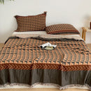 Axyaa Cotton Four-Layer Gauze Fringed Blanket Towel Quilt