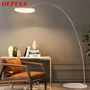 Axyaa Nordic Cloud LED Fishing Floor Lamp for Modern Living Room