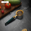 Axyaa Stainless Steel Green Handle Strainer Colander - Kitchen Essentials