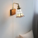 Axyaa Colorful Flower Glass LED Wall Light | Rotate Decorative Bedside Wall Lamp
