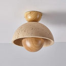 Axyaa Yellow Travertine LED Ceiling Lamp - Modern Natural Stone Ceiling Lights