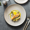 Axyaa Brown Western Pasta Plate: Premium Japanese Ceramic Tableware for Home