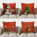Axyaa Snowman Merry Christmas Pillow Cover for Sofa Bedroom Car