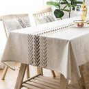 Axyaa Rectangular Tablecloth Fabric Imitation Cotton and Linen Small Fresh