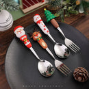 Axyaa Christmas Tree Spoon & Fork Set