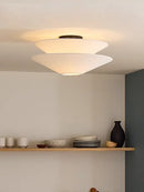 French Cream Ceiling Light Fixture - Axyaa Fabric Lamp for Living Room Bedroom