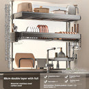 Axyaa Over Sink Dish Drying Rack & Organizer Shelf - Adjustable Multifunctional Storage