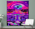 Axyaa Psychedelic Skull Eye Laser Tapestry Wall Hanging – Luminous Home Decor