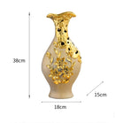 Axyaa Ceramic Dining Table Set with Vase and Flower Arrangement