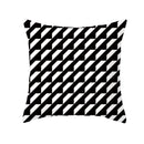 Axyaa Black & White Plaid Wave Stripe Checkerboard Print Throw Pillow Case