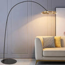 Axyaa Luxury Fishing Lamp: Circular Vertical Floor Lamp for Living Room & Bedroom