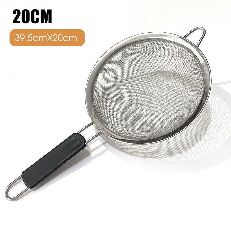 Axyaa Stainless Steel Flour Sifter with Handle - Kitchen Strainer Gadget