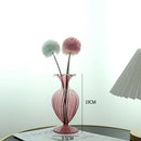 Axyaa Glass Vase Art Decor for Home Living Room Flower Arrangement