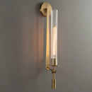 Axyaa Gold Glass Wall Sconce Modern Nordic Retro Vintage Living Room Light