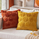 Axyaa Fall Pumpkin Plush Pillow Covers 45x45CM - Autumn Decorative Yellow Throw Case