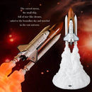 Axyaa Space Shuttle Rocket LED Night Light: USB Rechargeable Mood Lamp