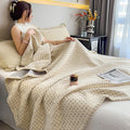 Axyaa 100% Cotton Muslin Throw Blanket - Lightweight Breathable Boho Throws