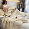 Axyaa 100% Cotton Muslin Boho Throw Blanket for Bed Sofa Couch